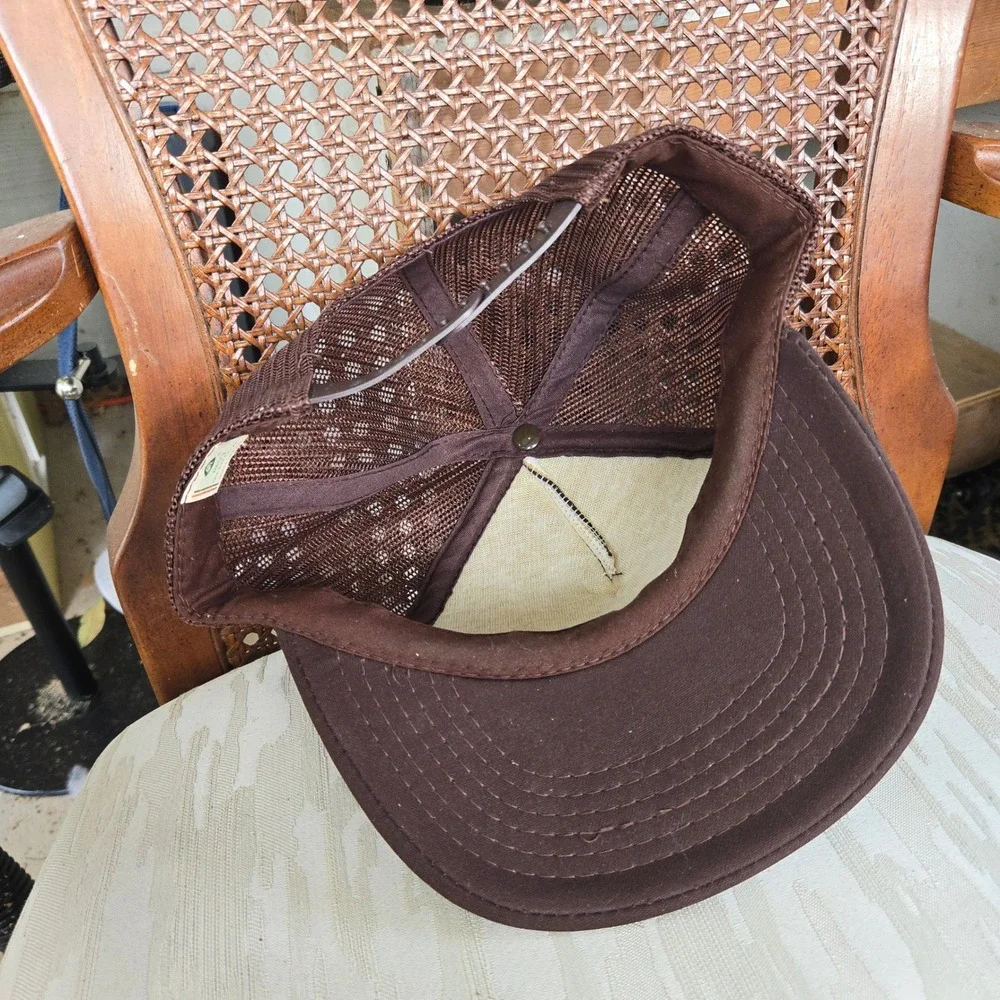 VTG Tyson Cornish Plant Hat Brown YoungAn OSFA Mesh Back Snapback‎ Trucker EUC